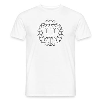 Fractal Dream - Mandala made with love - Männer T-Shirt - Weiß - Vorne - AI Model Male 178 dark (178cm)