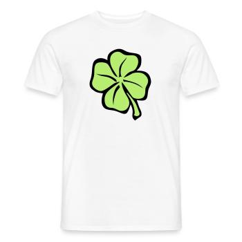 trefle 4 feuille porte bonheur 1 - T-shirt homme - blanc - Devant - AI Model Male 178 dark (178cm)
