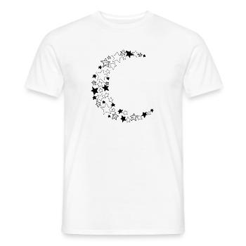 Mondsichel aus Sternen - Männer T-Shirt - Weiß - Vorne - AI Model Male 178 dark (178cm)