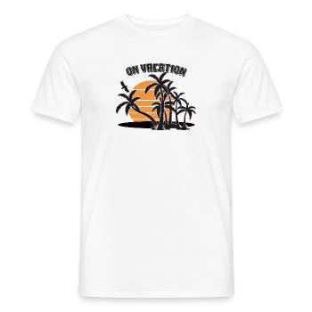 En vacances - T-shirt homme - blanc - Devant - AI Model Male 178 dark (178cm)