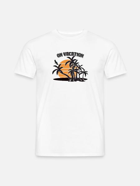 On Vacation - Männer T-Shirt - Weiß