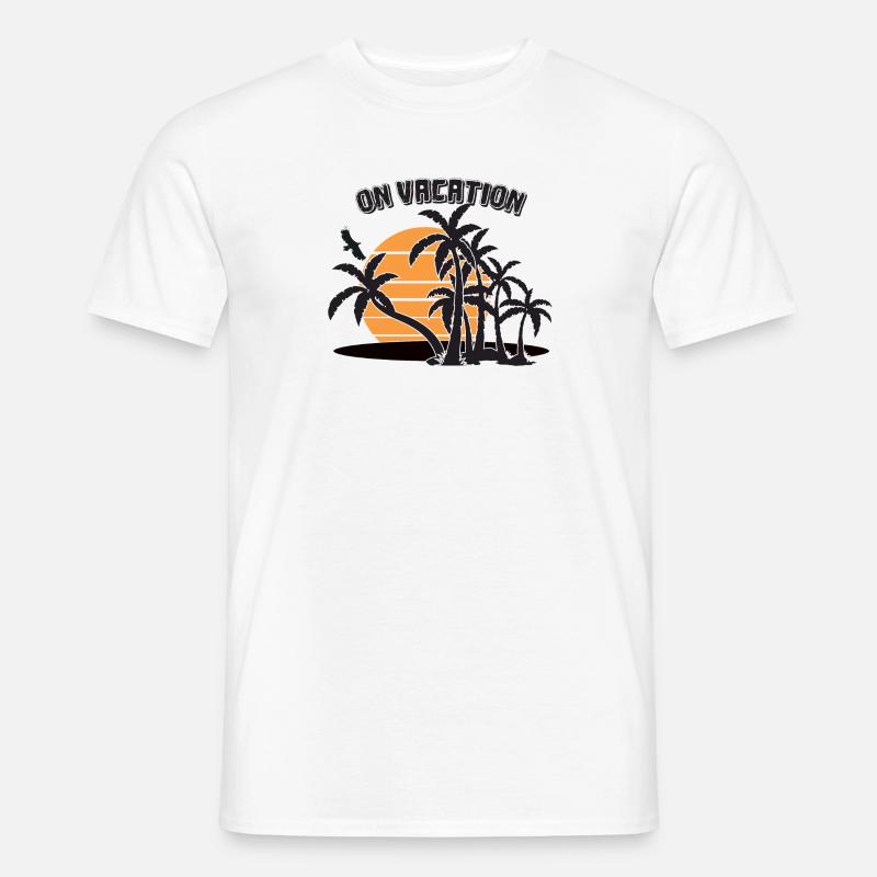 On Vacation - Männer T-Shirt - Weiß