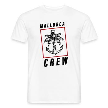 Mallorca Crew Palm Tree Anchor Holidays - T-shirt homme - blanc - Devant - AI Model Male 178 dark (178cm)
