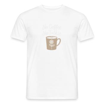 No coffee, no talkie - Men's T-Shirt - white - Front - AI Model Male 178 dark (178cm)