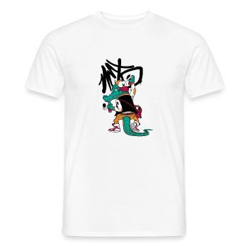 Funny graffiti crocodile - Men's T-Shirt - white - Front - AI Model Male 178 dark (178cm)
