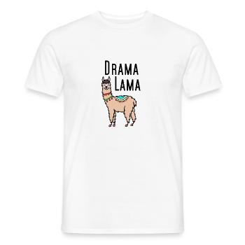 drame Lama - T-shirt homme - blanc - Devant - AI Model Male 178 dark (178cm)