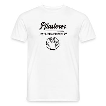 Pflasterer Ausbildung Bestanden Azubi Straßenbau - Männer T-Shirt - Weiß - Vorne - AI Model Male 178 dark (178cm)