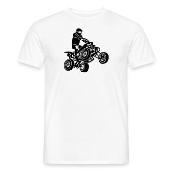 Quad - Men's T-Shirt - white - Front - AI Model Male 178 dark (178cm)