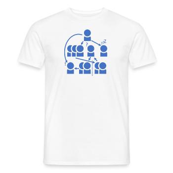 Verrücktes Organigramm - alles klar? - Männer T-Shirt - Weiß - Vorne - AI Model Male 178 dark (178cm)