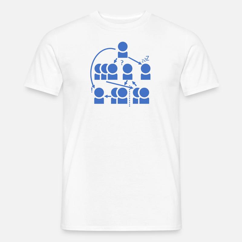 Crazy organization chart - all right? - Men’s T-shirt - white