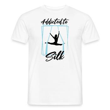 Cirque de soie aérien pour les artistes de soie aérienne - T-shirt homme - blanc - Devant - AI Model Male 178 dark (178cm)