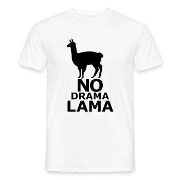 lama - T-shirt homme - blanc - Devant - AI Model Male 178 dark (178cm)