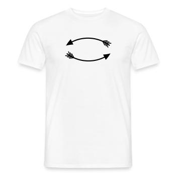 Two arrows - Men's T-Shirt - white - Front - AI Model Male 178 dark (178cm)