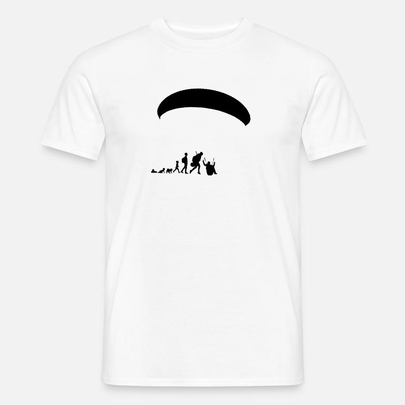 Paragliding Evolutionschwarz - Männer T-Shirt - Weiß