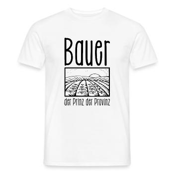 Ich bin stolzer Bauer, der Prinz der Provinz - Männer T-Shirt - Weiß - Vorne - AI Model Male 178 dark (178cm)