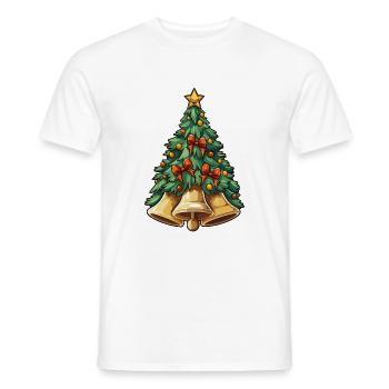 Weihnachtsbaum mit Glocken plus Deko - Männer T-Shirt - Weiß - Vorne - AI Model Male 178 dark (178cm)
