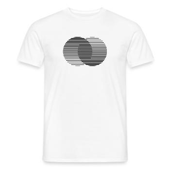 Two Circles / schwarz - Männer T-Shirt - Weiß - Vorne - AI Model Male 178 dark (178cm)