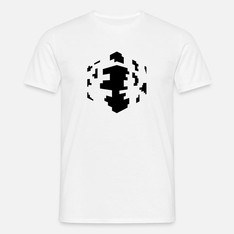 cube pixel - T-shirt Homme - blanc