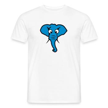 elephant funny animals - Men's T-Shirt - white - Front - AI Model Male 178 dark (178cm)