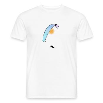 Gleitschirm Berge Freiheit paragliding - Männer T-Shirt - Weiß - Vorne - AI Model Male 178 dark (178cm)