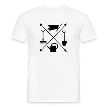 garden - Men's T-Shirt - white - Front - AI Model Male 178 dark (178cm)
