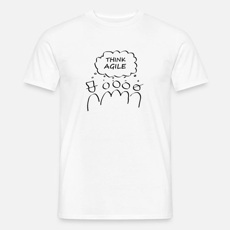 tenk smidig - Mænd T-shirt - hvid