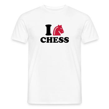 I love Chess - Men's T-Shirt - white - Front - AI Model Male 178 dark (178cm)