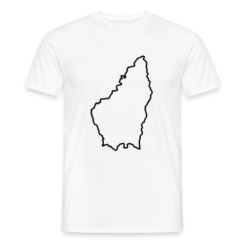 Ardèche couleur - T-shirt homme - blanc - Devant - AI Model Male 178 dark (178cm)