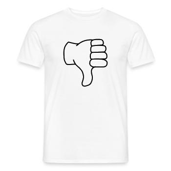 Emoji thumbs down sketch black - Men's T-Shirt - white - Front - AI Model Male 178 dark (178cm)