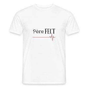 Père-FECT : Le super papa PARFAIT ! - T-shirt homme - blanc - Devant - AI Model Male 178 dark (178cm)