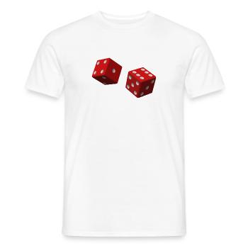 Rote Würfel - Männer T-Shirt - Weiß - Vorne - AI Model Male 178 dark (178cm)