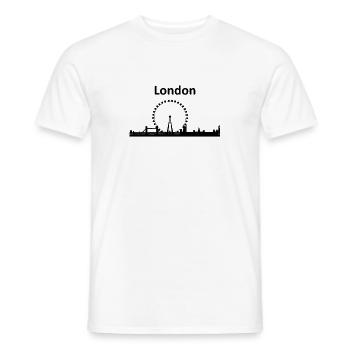 London+Skyline - Männer T-Shirt - Weiß - Vorne - AI Model Male 178 dark (178cm)