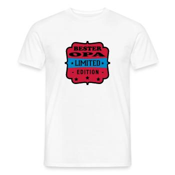 Bester opa limited edition - Men's T-Shirt - white - Front - AI Model Male 178 dark (178cm)