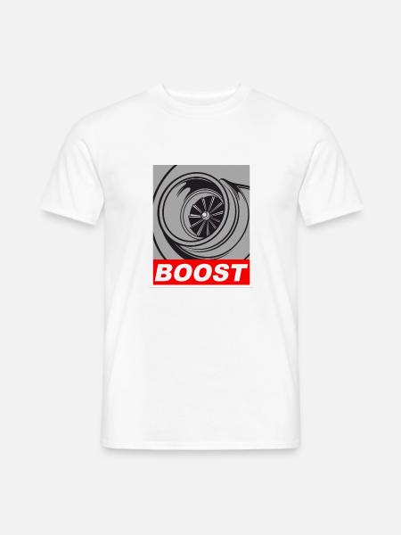 Turbo Turbolader Boost Ladedruck Tuning Geschenk - Männer T-Shirt - Weiß