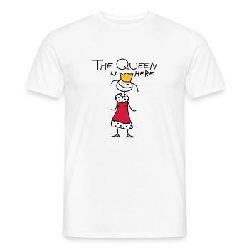 The Queen - T-shirt homme - blanc - Devant - AI Model Male 178 dark (178cm)