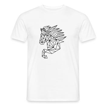 Islandpferdekopf Geo Tölt - Männer T-Shirt - Weiß - Vorne - AI Model Male 178 dark (178cm)