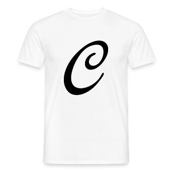 C - Men's T-Shirt - white - Front - AI Model Male 178 dark (178cm)
