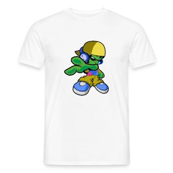 HIPHOP alien - Men's T-Shirt - white - Front - AI Model Male 178 dark (178cm)