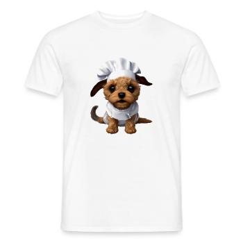 Golden Retriever Dogs Restaurateur Propriétaire de chien - T-shirt homme - blanc - Devant - AI Model Male 178 dark (178cm)