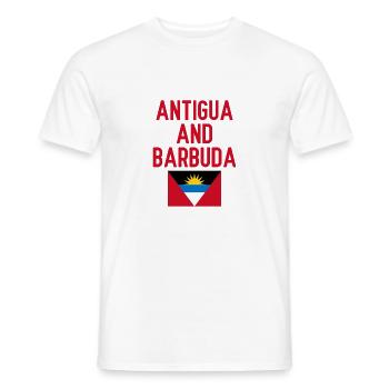 Antigua and Barbuda Lettering with Flag - Männer T-Shirt - Weiß - Vorne - AI Model Male 178 dark (178cm)
