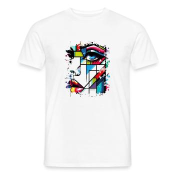 Frauen Girl Power Design Kunst Weiblicher Feminismus Symbol - Männer T-Shirt - Weiß - Vorne - AI Model Male 178 dark (178cm)
