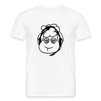 Schaf Gamer Headset Call Center Nerd Traurig Spiel - Männer T-Shirt - Weiß - Vorne - AI Model Male 178 dark (178cm)