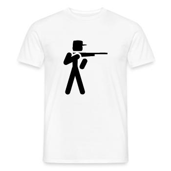 hunter - Men's T-Shirt - white - Front - AI Model Male 178 dark (178cm)