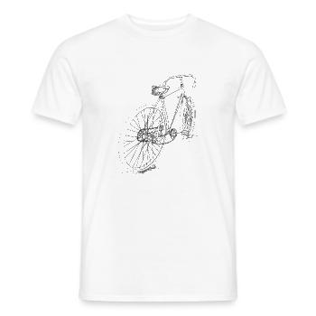 bicycle mountain bike cyclist mountain bike - Men's T-Shirt - white - Front - AI Model Male 178 dark (178cm)