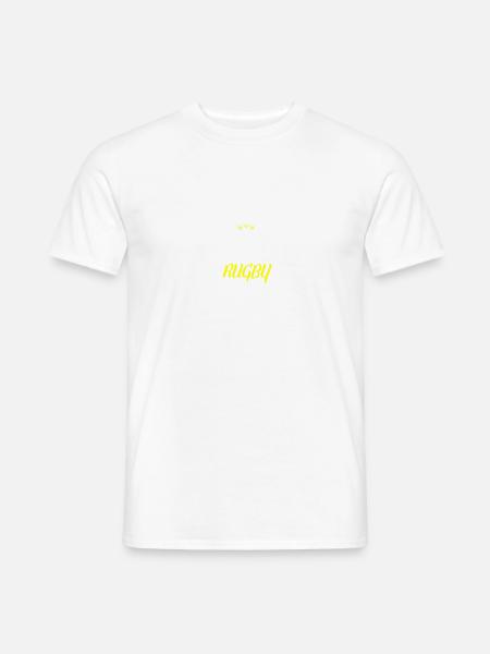 Distressed - PASSIONATED RUGBY GRANDMA - Männer T-Shirt - Weiß