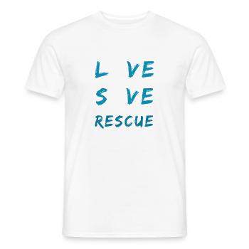 L'amour Sauvez les chats de sauvetage - T-shirt homme - blanc - Devant - AI Model Male 178 dark (178cm)