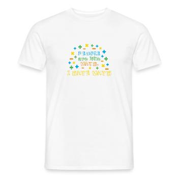 Menschen sind wie Mathe, ich hasse Mathe - Männer T-Shirt - Weiß - Vorne - AI Model Male 178 dark (178cm)
