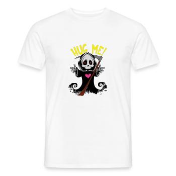 Sensenmann with heart Gothic Death Heavy Metal Pink - Men's T-Shirt - white - Front - AI Model Male 178 dark (178cm)