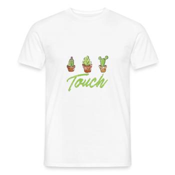 Funny Cactus Shirt Distressed - Men's T-Shirt - white - Front - AI Model Male 178 dark (178cm)