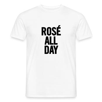 All Day Black Rose - Männer T-Shirt - Weiß - Vorne - AI Model Male 178 dark (178cm)